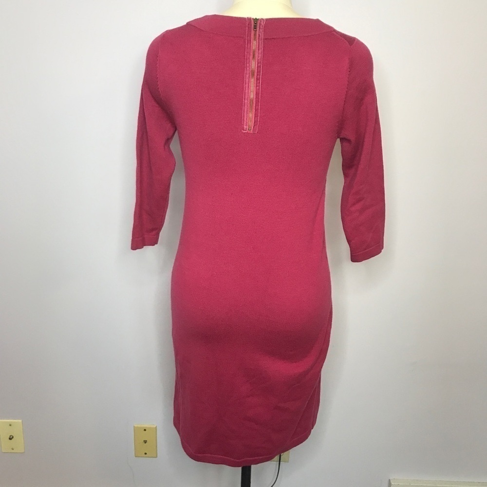 Boden Pink Knit Dress- Ruffle Gem Collar- Size 6 - Picture 5 of 6